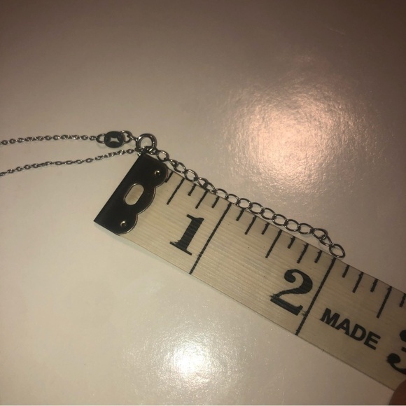 STERLING Silver & Clear Cz Stone Flower / Star / Snowflake Necklace 18” + 2” - Picture 7 of 7